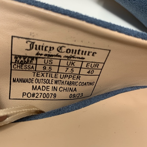 Juicy couture chessa bling bow pointed toe strappy slip on sandals 9.5 - Picture 3 of 10